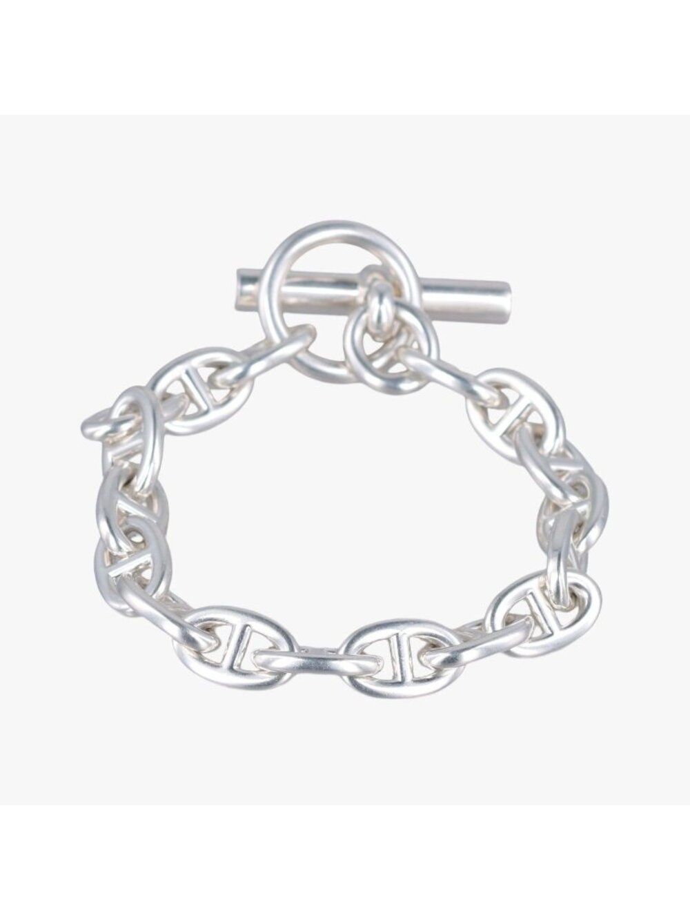 Hermes Anchor Chain Silver Necklace